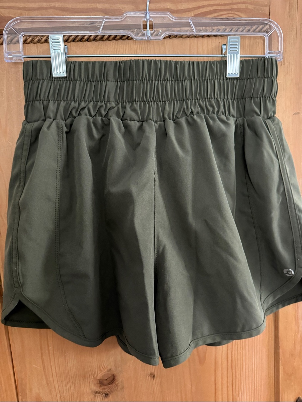 Women's High-Rise Olive Athletic Shorts